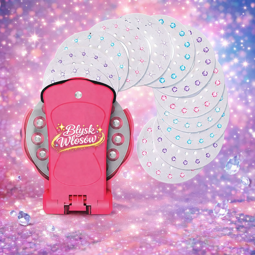 Magiczne Kryształki do Włosów – Zestaw z Aplikatorem + 180 Kryształków GRATIS 💎